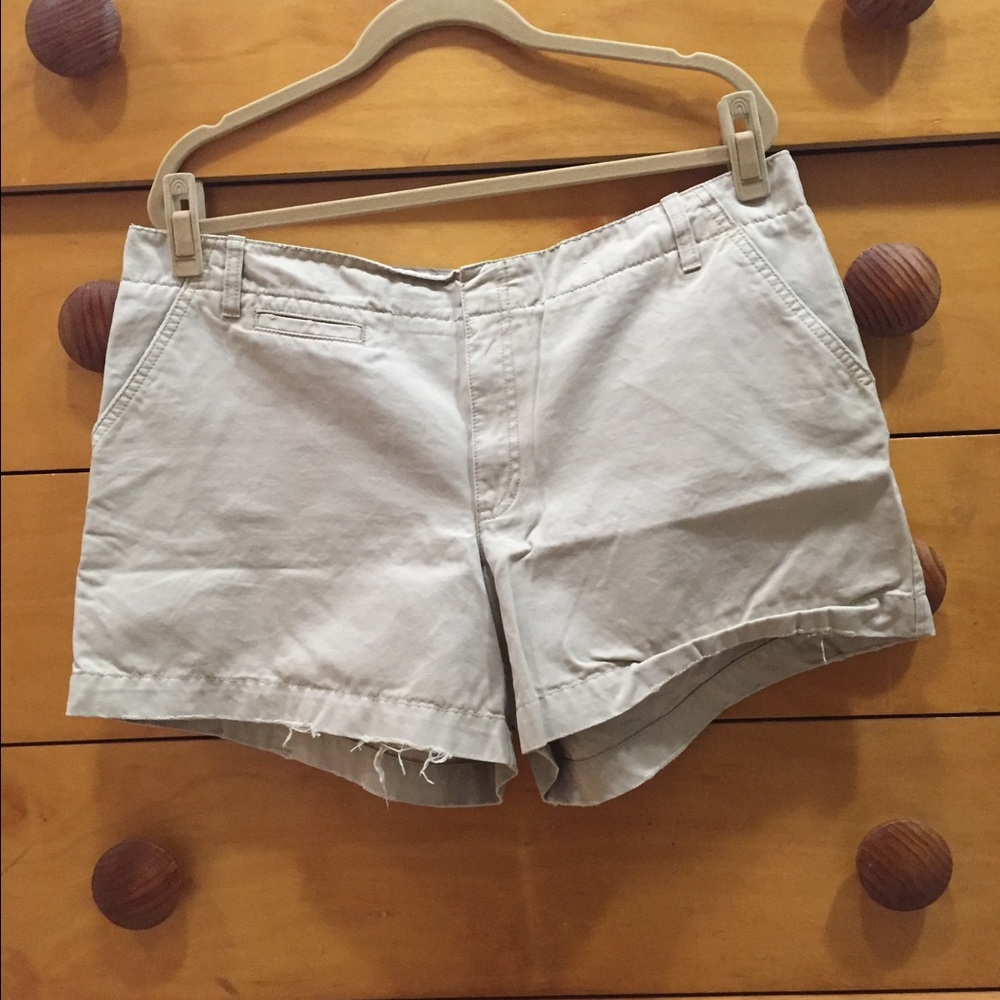 Distressed Khaki Shorts